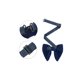 thumbnail image 2 of INSPIRE CHIC Conjunto de Pajarita Ajustable de Color Sólido con Pañuelo de Terciopelo para Hombre Azul Oscuro Talla Única, 2 of 4