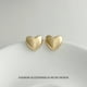 thumbnail image 1 of S925 Silver Needle Heart Metal Stud Earrings for Women, Elegant Jewelry, 1 of 2