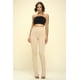 thumbnail image 2 of Saronite Leggings Básicos de Punto de Tiro Alto y Largo Completo, Color Avena (para Mujer), 2 of 5