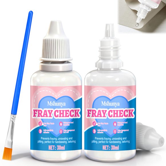 Mshunya Fray Check 60 ml Pack de 2, Transparente y Lavable