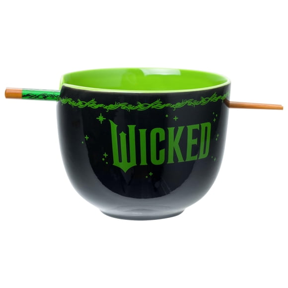Tazón de Ramen Silver Buffalo 567 ml Elphaba con Palillos