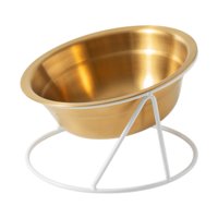 Ioensy - Comedero Elevado Antivómitos Para Gatos Con Soporte Para Gatos Pequeños Y Medianos Con Base Blanca