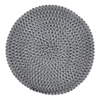 Fliperex - Set 6 Individuales Circulares Estilo Zigzag Diseño Gris