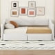 thumbnail image 2 of Twin XL to King Size Upholstered Daybed with Two Drawers, Beige, 2 of 3