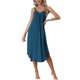 thumbnail image 1 of INSPIRE CHIC Vestido de Pijama de Salón para Mujer Ropa de Dormir Camisón con Tirantes Espagueti Camisones S Azul Oscuro, 1 of 6