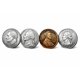 thumbnail image 1 of Peso de escritorio Vaulted Skulls & Co Set de 8 cm / 4 monedas, 1 of 7