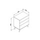 thumbnail image 3 of Comoda Retro 3 Cajones Turquesa, 3 of 3
