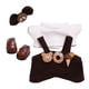 thumbnail image 1 of Mini Ropa Para Muñecas, Disfraces, Camisola, Pantalones Para Muñeca Colgante, Niños De 4 A 7 Años, 8 A 10 Años, Color Marrón Con Zapatos, 1 of 3