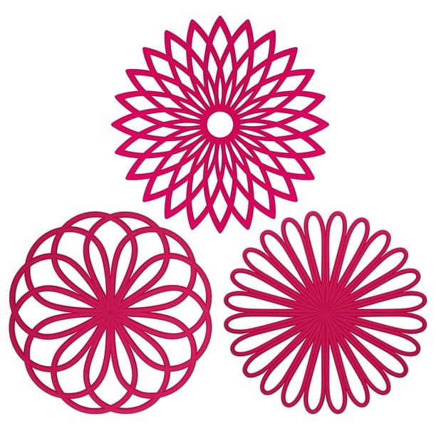 Agarraderas Para Cocina, Salvamanteles De Silicona, Agarraderas, Mantel, Tapete Multiusos Resistente Al Calor Con Diseño De Flores.
