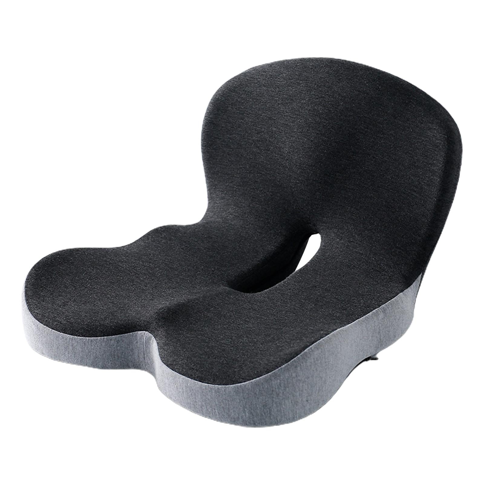 Magideal - Cojín Para Silla, Cojín Para Asiento, Respaldo Multifunción, Respaldo Ergonómico Transpirable, Cojín Para Coxis, Cojín Trasero, Espuma Viscoelástica Gris Multicolor