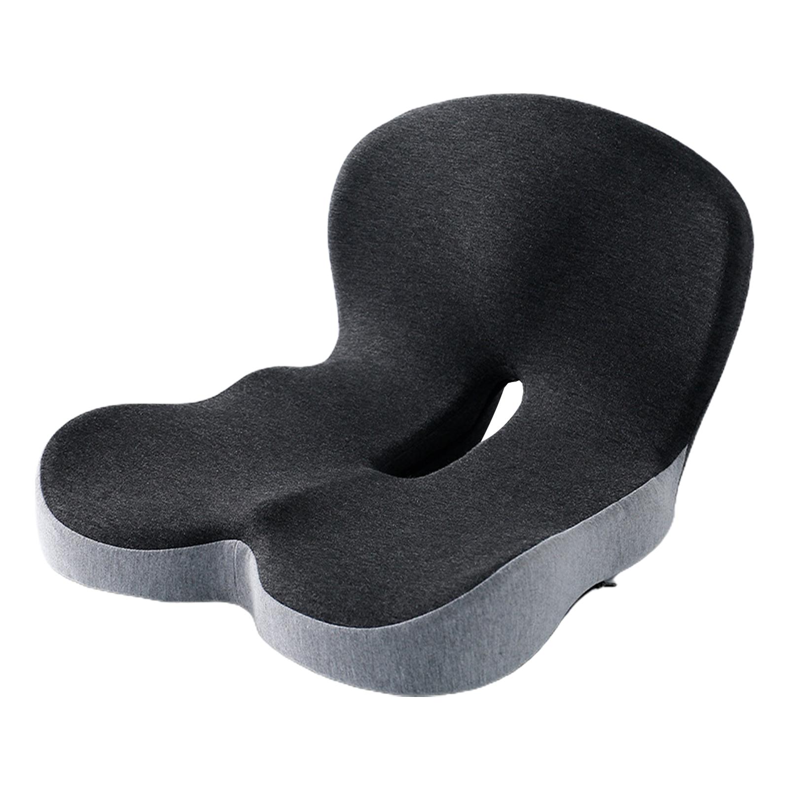 Magideal - Cojín Para Silla, Cojín Para Asiento, Respaldo Multifunción, Respaldo Ergonómico Transpirable, Cojín Para Coxis, Cojín Trasero, Espuma Viscoelástica Gris Multicolor