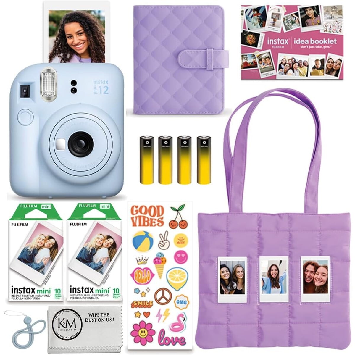 Cámara Instantánea Fujifilm Instax Mini 12 Pack Azul Pastel