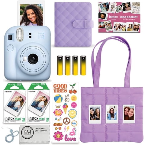 Cámara Instantánea Fujifilm Instax Mini 12 Pack Azul Pastel