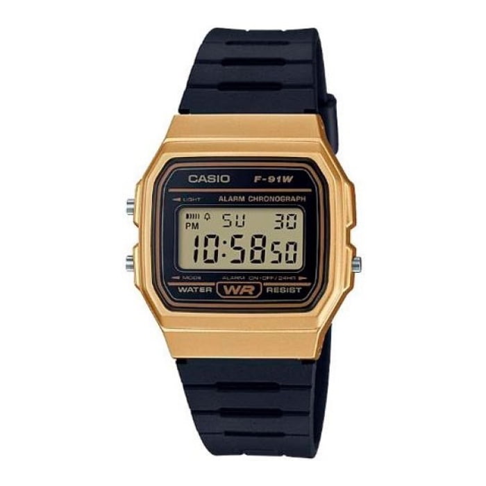 Reloj Digital Dorado Casio F-91wm-9a