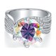 thumbnail image 1 of Anillos de Compromiso de Moissanita de 3 Uds para Mujer Corte Redondo Color D VVS1 Anillos de Diamante Azul/amarillo/rosa Bandas de Boda de Moissanita con Certificado, 1 of 9