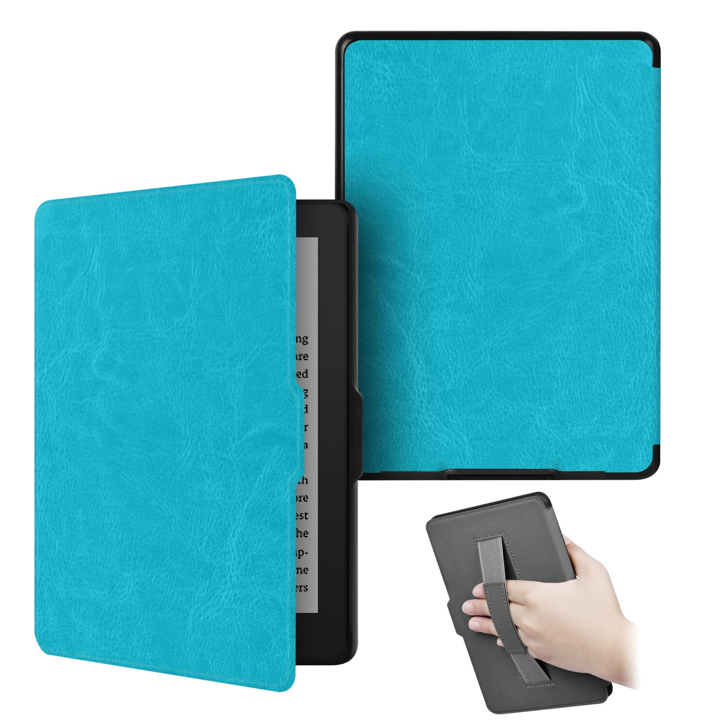 Funda Gangxun Compatible Con Kindle Paperwhite 3/2/1 – Diseño Con Correa De Mano, Modo Automático, Cuero Pu Vintage