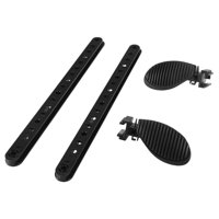 Magideal - 2X Reposapiés Para Kayak Negro Reposapiés Reposapiés General Plástico Ligero Negro Pedal De Pie Ajustable Para Canotaje Deportes Al Aire Libre Canoa
