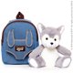 thumbnail image 2 of Peluche Backpack Naturally KIDS Wolf para niños de 3 a 10 años, 2 of 3