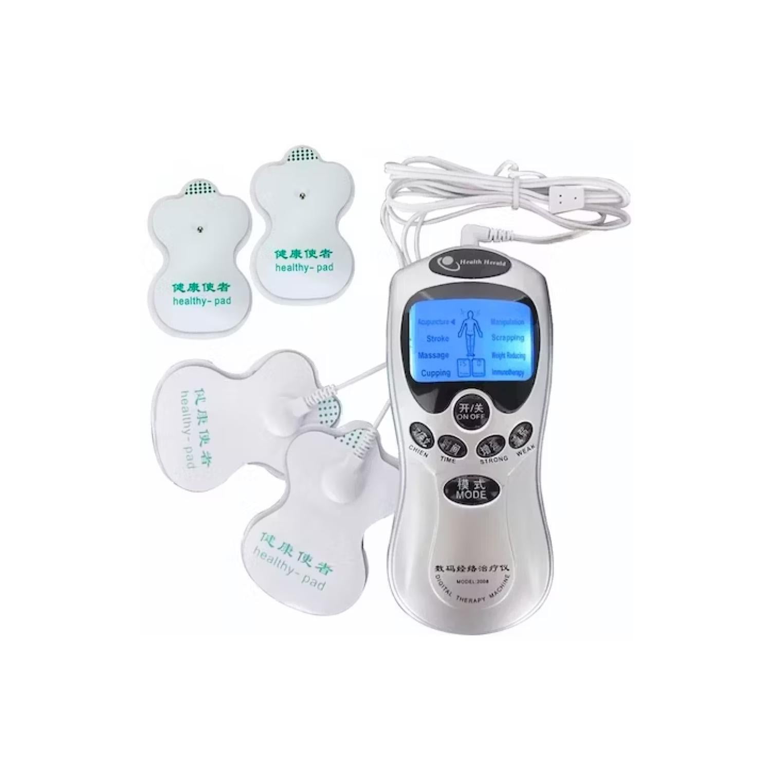 Total Upgrate - Electroestimulador Electrofisico 4 Parches Adhesivos Masajes Terapias