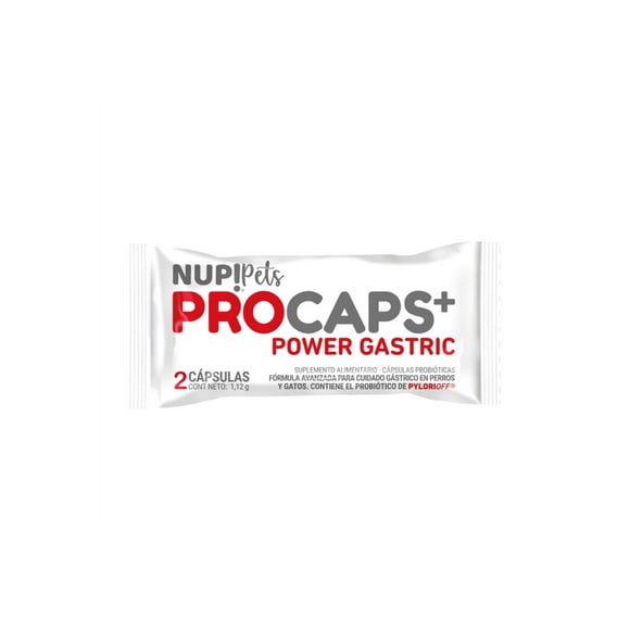 X3 Sachet Nup Pets Pro Caps Power Gastric Perro Gato