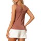 thumbnail image 3 of INSPIRE CHIC Camisola de Satén para Mujer sin Mangas con Escote en V, Top Sedoso con Tirantes Anchos, Blusa Elegante para Dormir y Descansar L Rojo Ladrillo, 3 of 6
