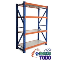 Genérico - Estante Metálico Rack Industrial Bodega Repisas 150X200X50Cm