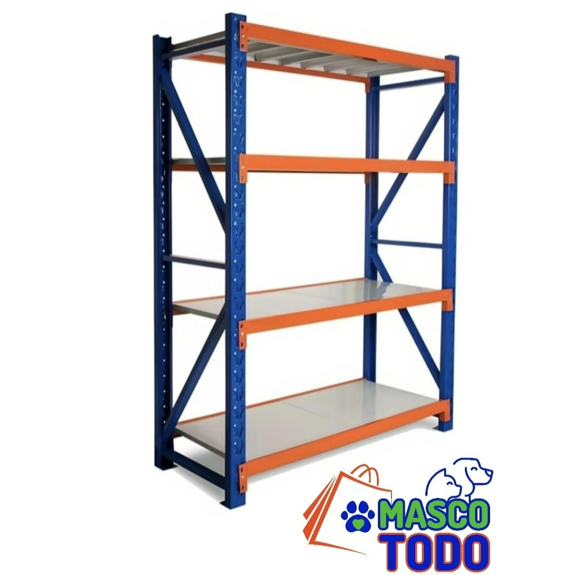 Genérico - Estante Metálico Rack Industrial Bodega Repisas 200x60x200cm