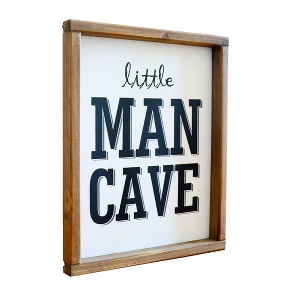 Letrero de madera para pared "cuevita del pequeño hombre" para habitación de niño pequeño - arte de pared estilo granja moderno