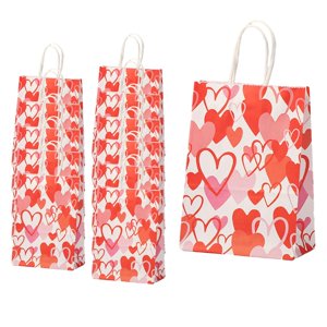 Bothyi - Bolsa De Mano Para Regalos De Fiesta, 12 Uds., Embalaje Para Adultos, Bolsas De Regalo Para El Día De San Valentín, Base Blanca