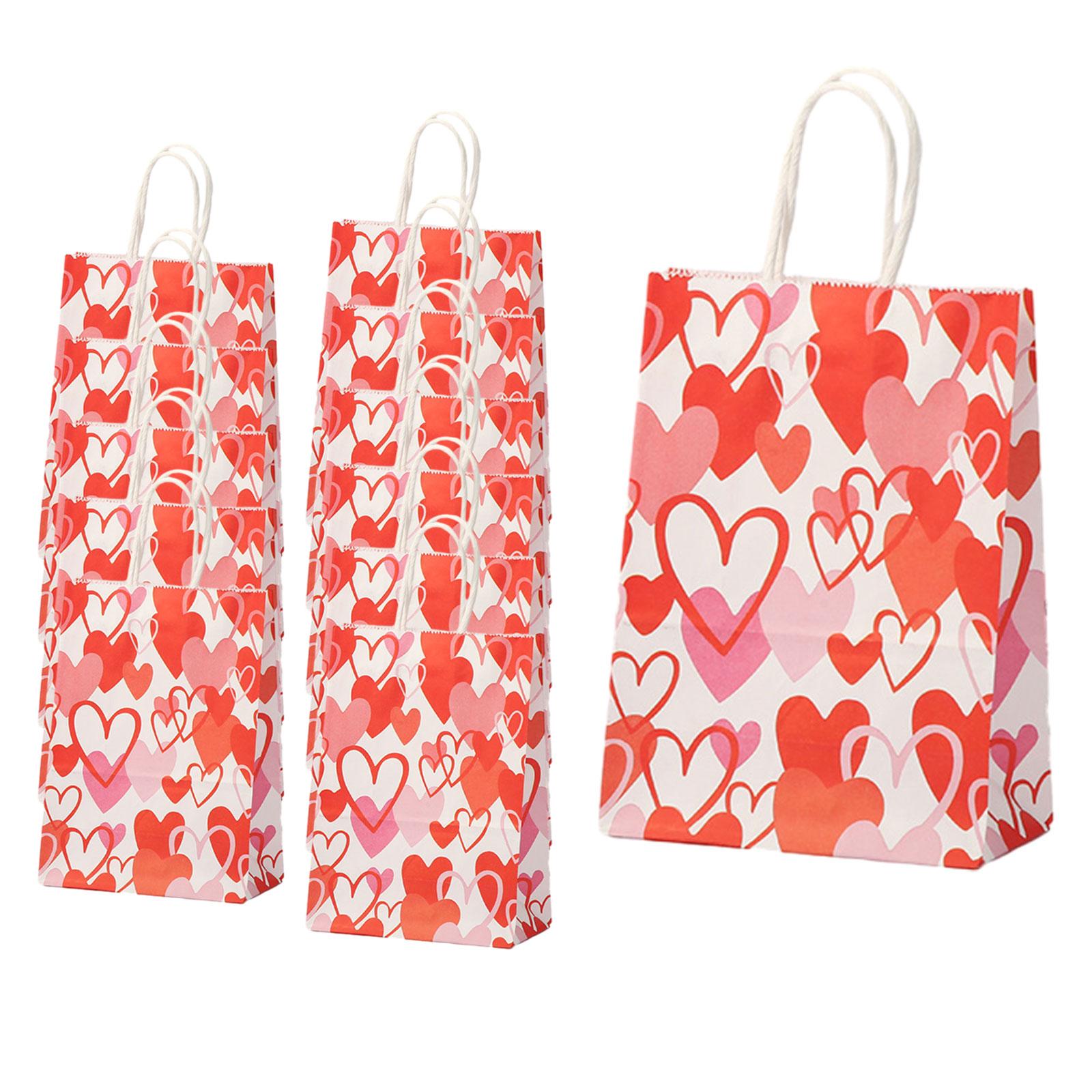 Bothyi - Bolsa De Mano Para Regalos De Fiesta, 12 Uds., Embalaje Para Adultos, Bolsas De Regalo Para El Día De San Valentín, Base Blanca