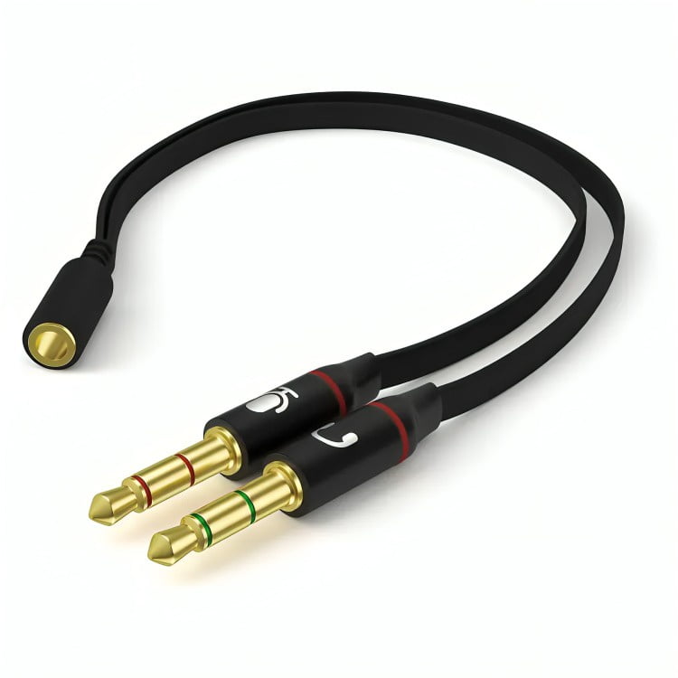 Genérico - Cable Adaptador 3.5mm Para Audifonos Con Micrófono