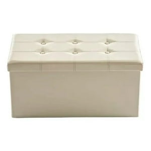 Beiti - Puff Baul Silla Plegable Ecocuero Organizador 38Cm X 76Cm