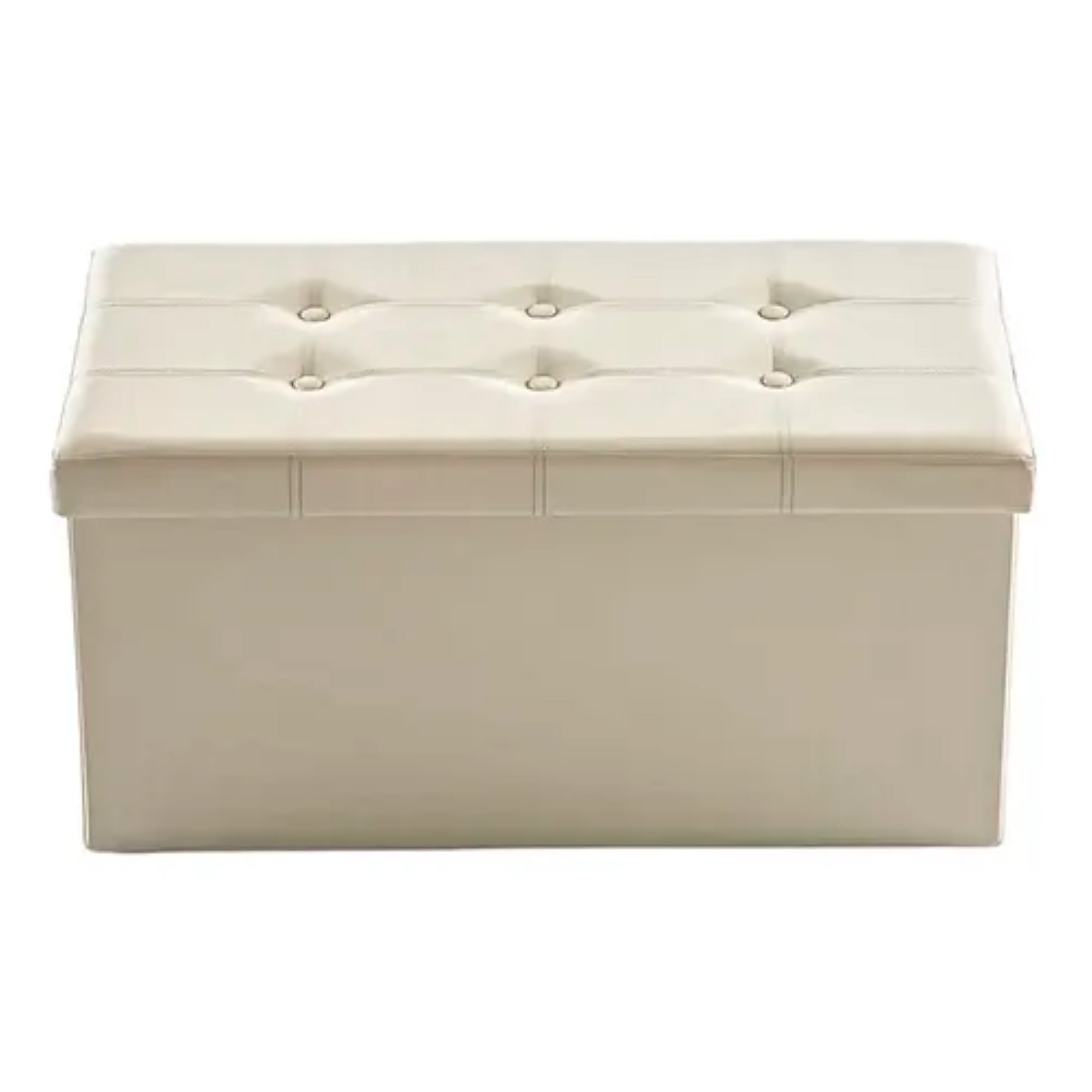 Beiti - Puff Baul Silla Plegable Ecocuero Organizador 38cm X 76cm