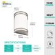 thumbnail image 5 of Aplique de pared Flynix LED regulable 3000K-5000K níquel cepillado, 5 of 8