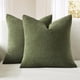 thumbnail image 1 of MIULEE Olive Green Chenille Couch Throw Pillow Covers, 18 x 18 pulgadas, 1 of 2