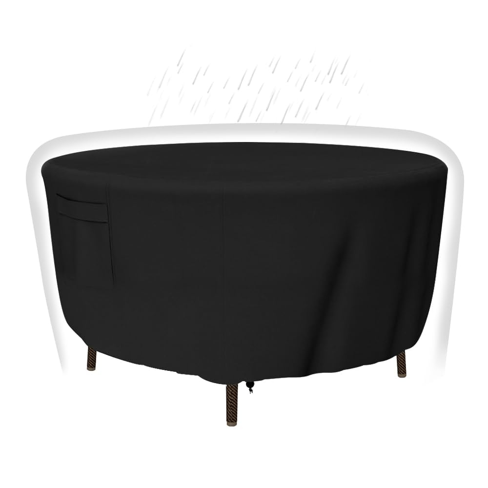 Funda Para Muebles De Patio Tuyeho, Mesa Redonda, Resistente, 48 Cm