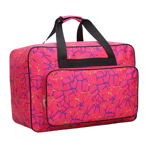 Bolsa para de coser, bolsa de almacenamiento portátil con bolsillos de compartimento que se la la adaptaciónción a la mayoría de s de coser estándar Rosado