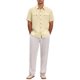 thumbnail image 2 of INSPIRE CHIC Camisa de Verano para Hombre con Bolsillos Dobles en el Pecho, Manga Corta, Camisas de Lino Transpirables M Beige, 2 of 6