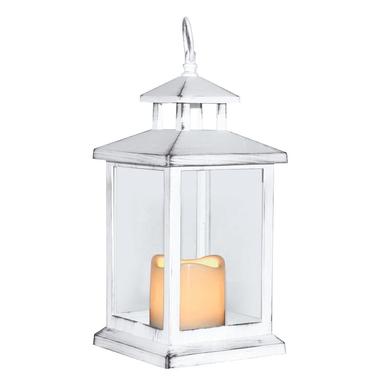 Vgo - Fanal Plástico Con Vela Led Fn1430 Blc