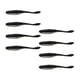 thumbnail image 1 of 8 Piezas De Señuelos De Pesca Suaves De Gusano Para Lubina, Salmón, Trucha, Negro Argent, 1 of 3