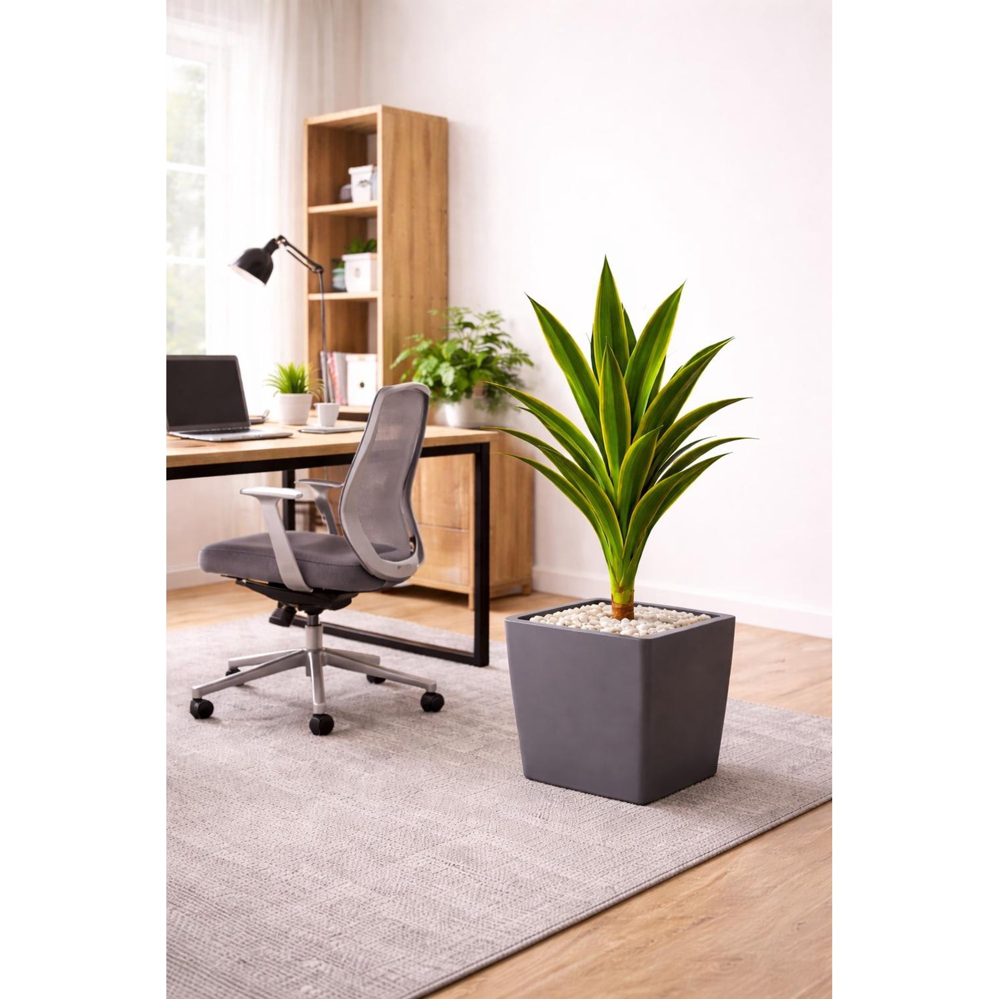 Arbusto Real - Drácaena Artificial Grande 120 Cm Planta Decorativa Interior
