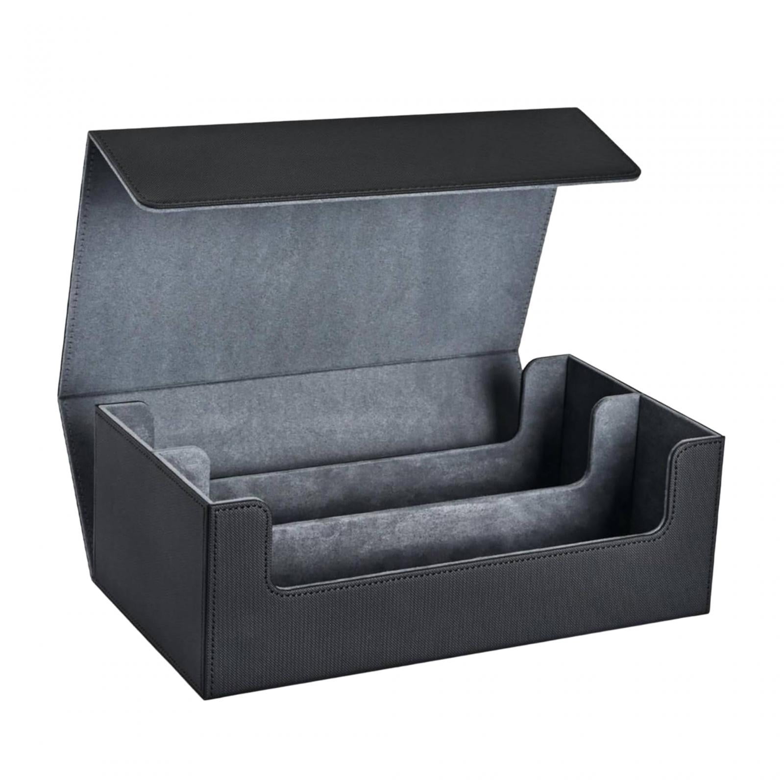Bothyi - 1200+caja De Baraja De Cartas Coleccionables Caja De Almacenamiento De Baraja De Cartas Resistente Para Cartas De Baloncesto Negro Y Gris