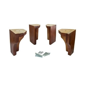 Genérico - Kit De 4 Patas Para Cama Europeo Flexcic Caoba