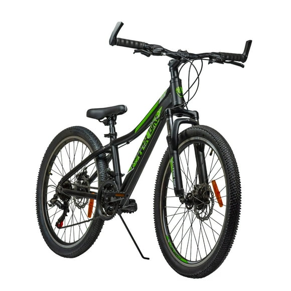 Bicicleta Mtb Aro 24 Negra/Verde Skyler