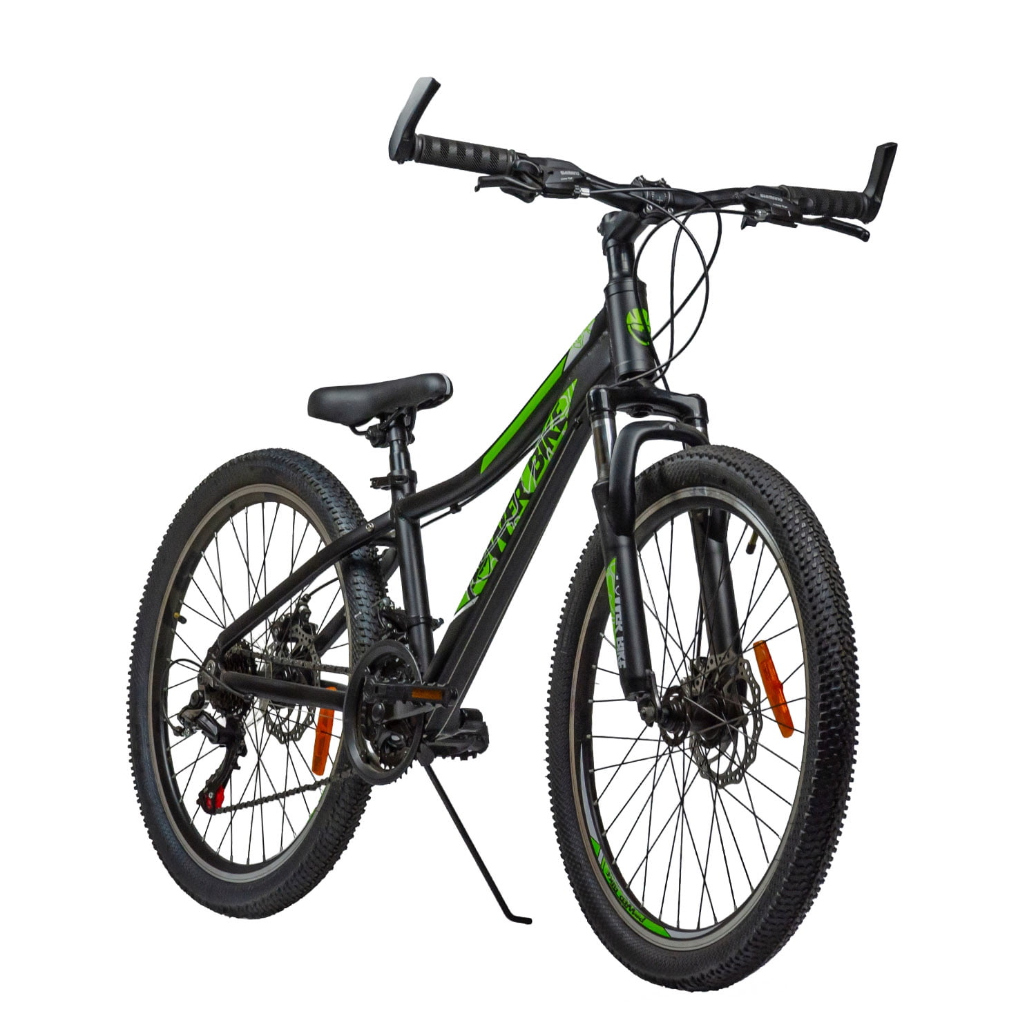 Powerbike - Bicicleta Mtb Aro 24 Negra/verde Skyler