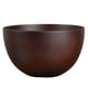 thumbnail image 2 of Cuenco redondo de madera natural hecho a mano vajilla fruta arroz cuenco color oscuro, 2 of 2