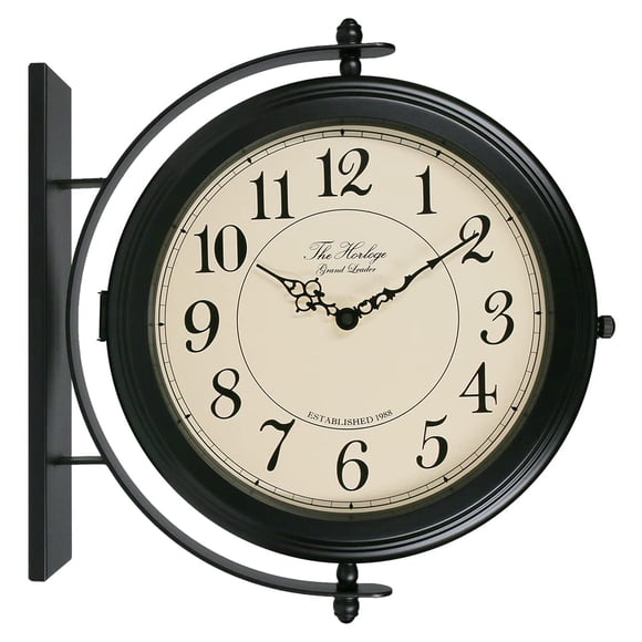 RELOJ BESTIME 41 cm Doble Cara con Marco Metálico Negro