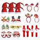 thumbnail image 2 of Gafas De Navidad Y Sombreros Set Foto Booth Props Party Santa Claus Hats 20 PCS, 2 of 5