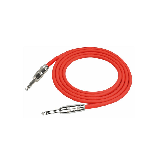 Cable Para Instrumento Rojo Plug Kirlin 6 Metros Ipcv-241-6