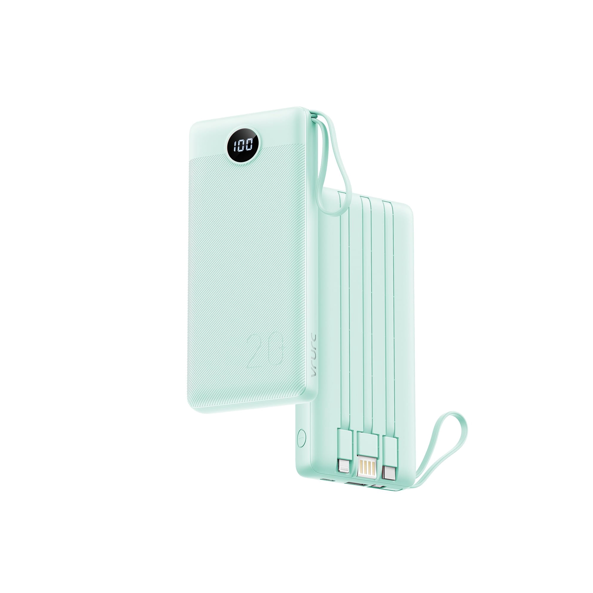 Cargador Portátil Vrurc Power Bank De 20000 Mah Con Pantalla Led